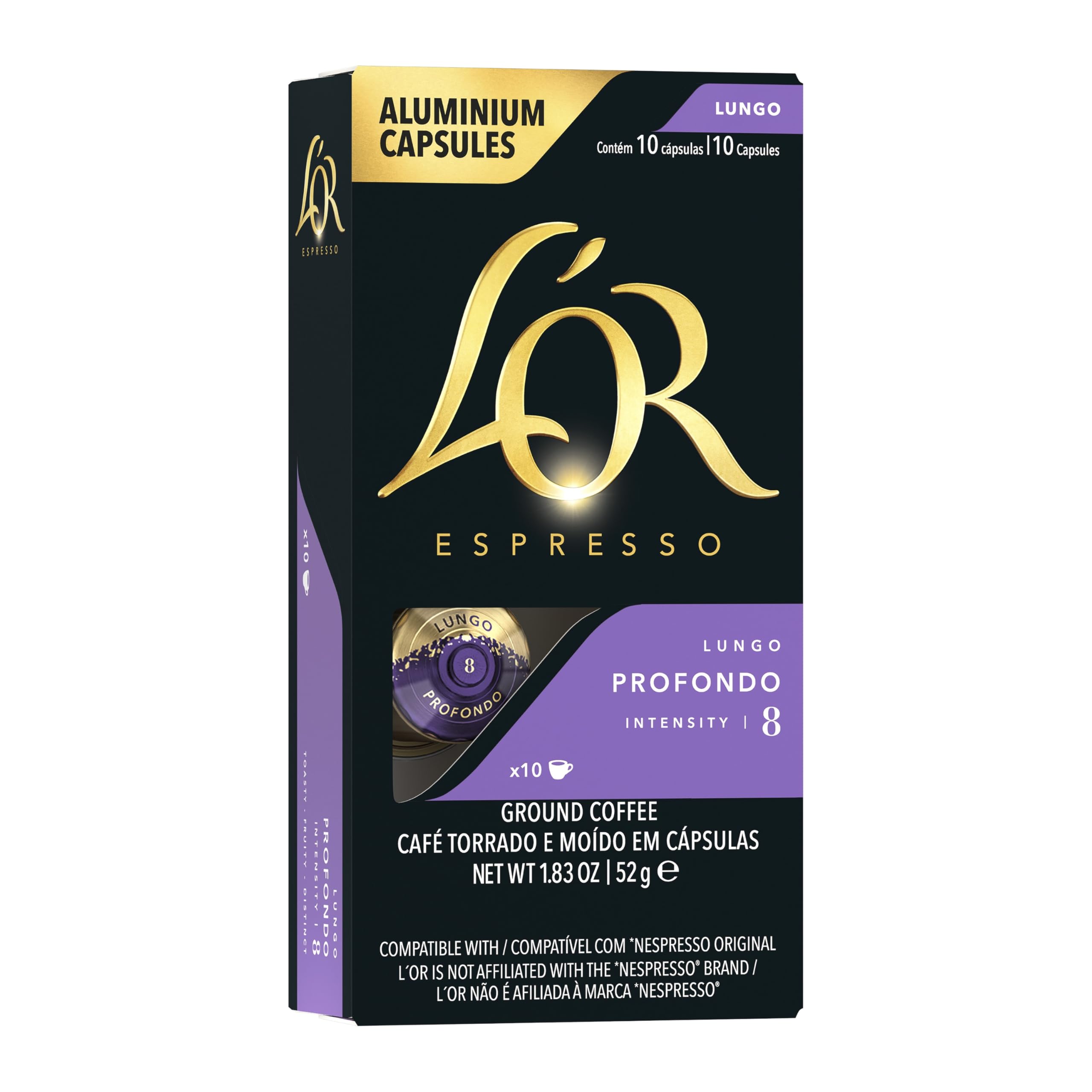 L'OR Profondo Lungo capsules for a rich at-home coffee experience