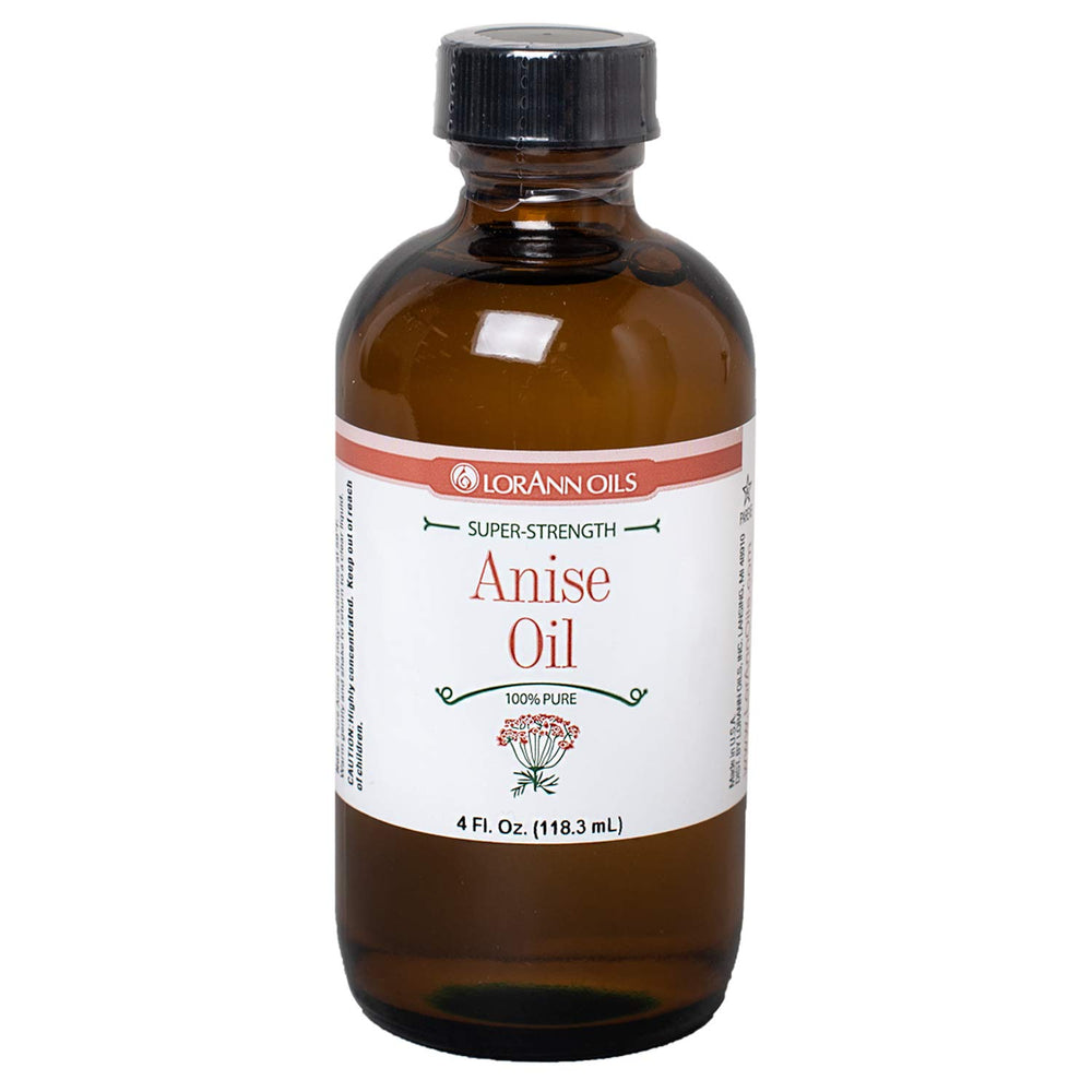 LorAnn Anise Oil SS bottle, highlighting concentrated licorice flavor for chocolates and coatings.