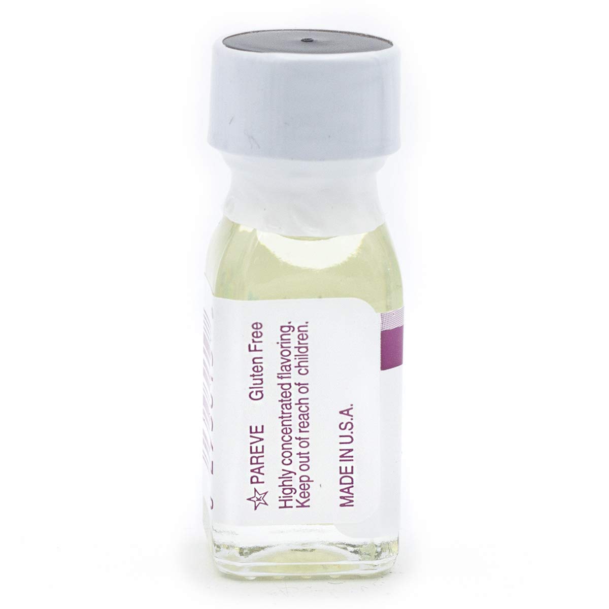 LorAnn Cinnamon Oil SS flavor label close-up shows kosher and gluten-free notes