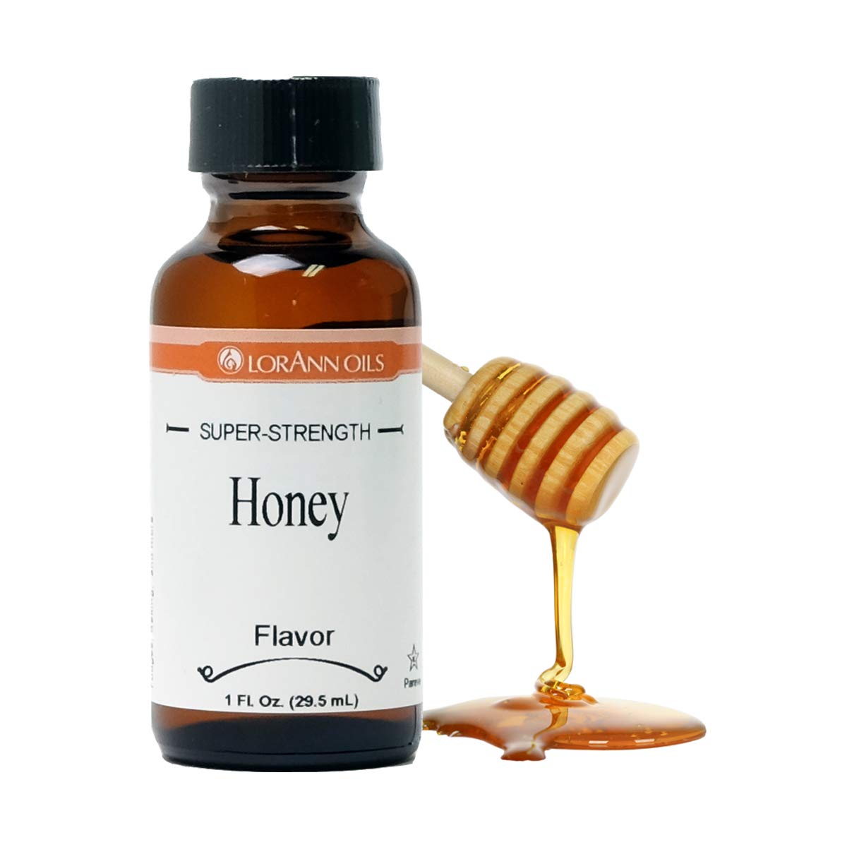 LorAnn Honey SS Flavor 1oz bottle adds rich honey notes to cakes and confections.
