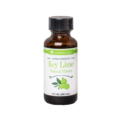LorAnn Key Lime SS flavor bottle shows vibrant label and potent citrus aroma for desserts