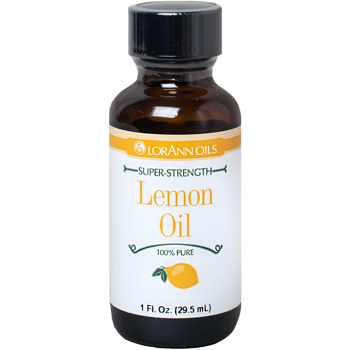 LorAnn Lemon Oil SS bottle front view highlighting pure citrus flavor for baking