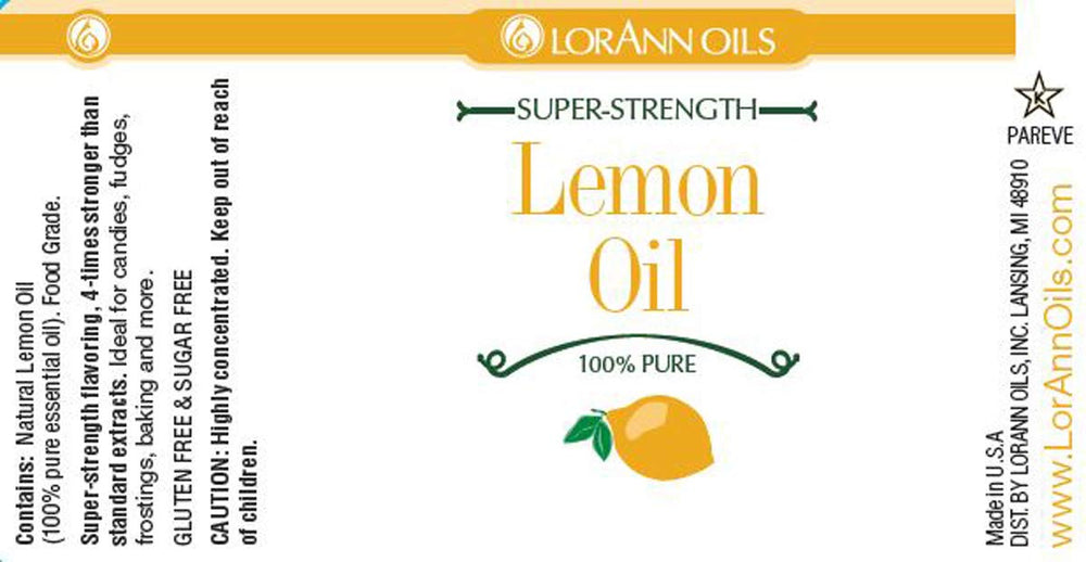 LorAnn Lemon Oil SS packaging close-up compact 1 oz bottle for precise flavoring