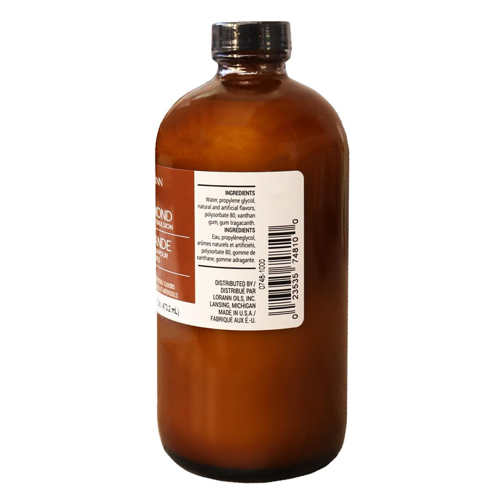 LorAnn Oils Almond Bakery Emulsion label detail highlights gluten-free keto-friendly option