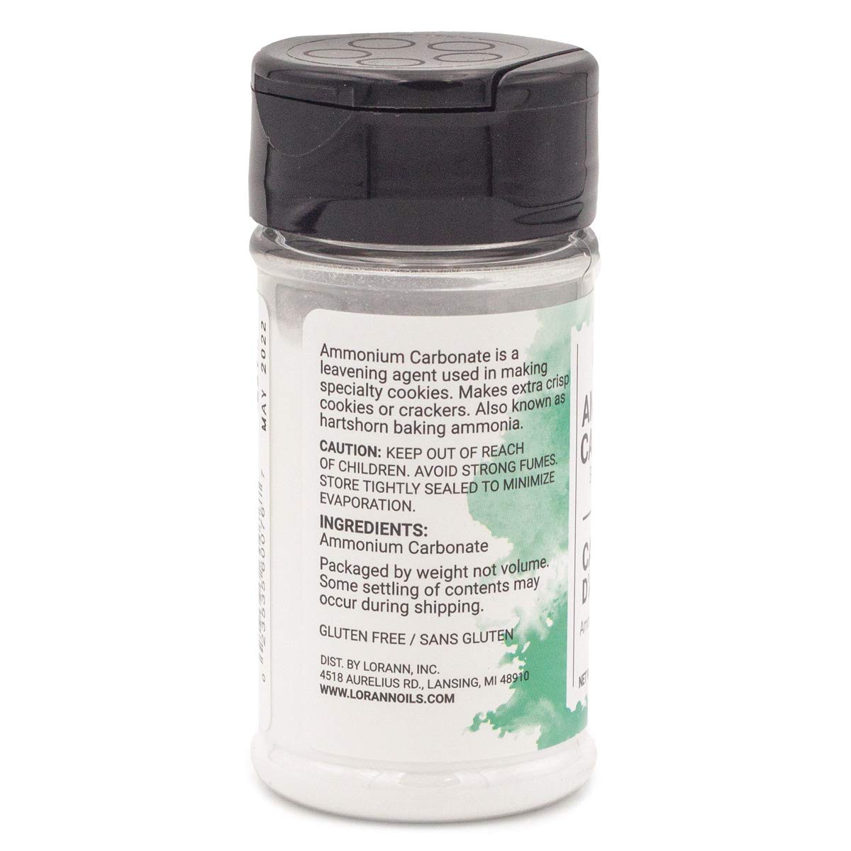 Aromas rise during baking with LorAnn Oils Bakers Ammonia, fading in the finished cookies.