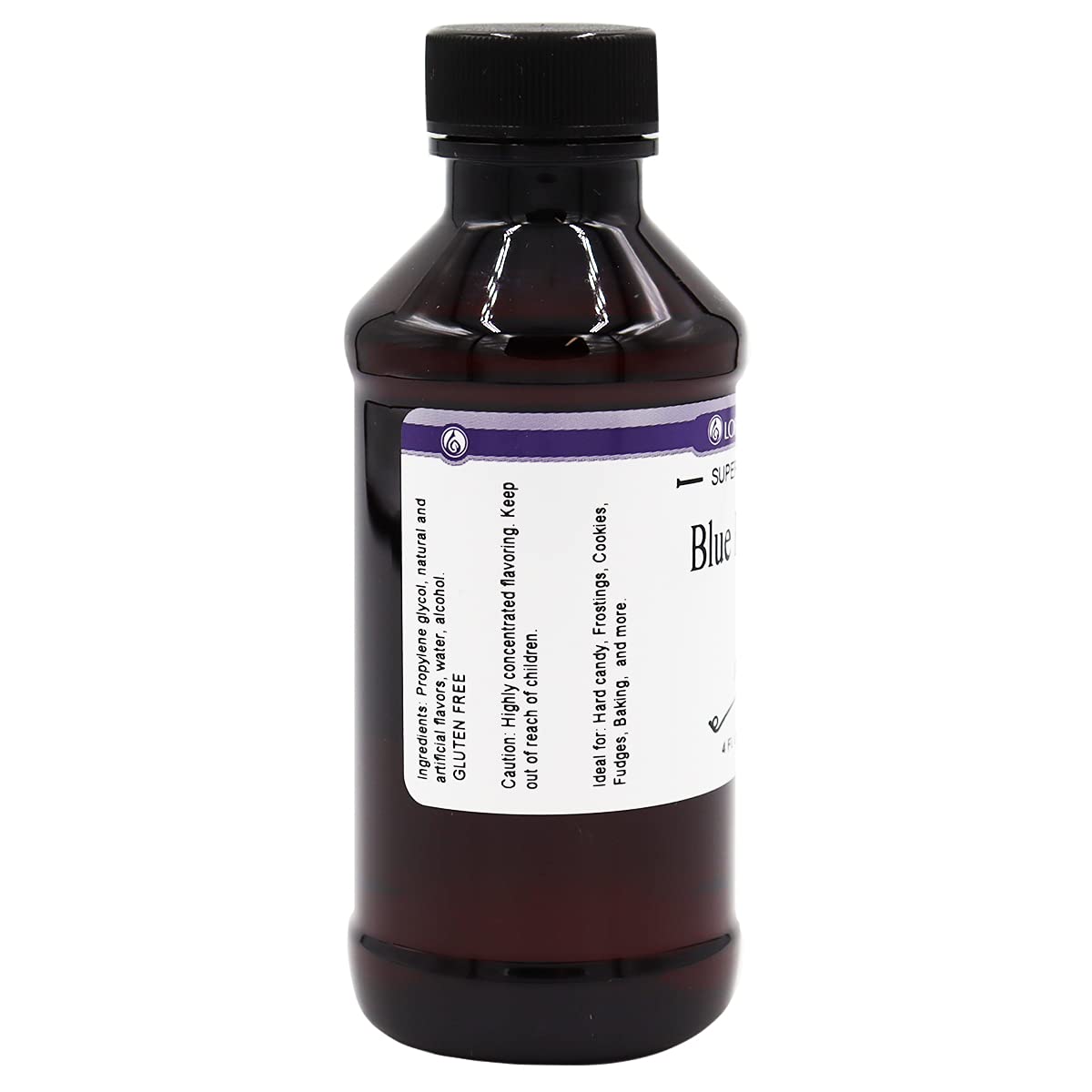 LorAnn Oils Blue Raspberry SS Flavor bottle label highlights super-strength for coatings
