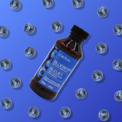 LorAnn Oils Blueberry Bakery Emulsion label shows USA-made, BPA-free packaging