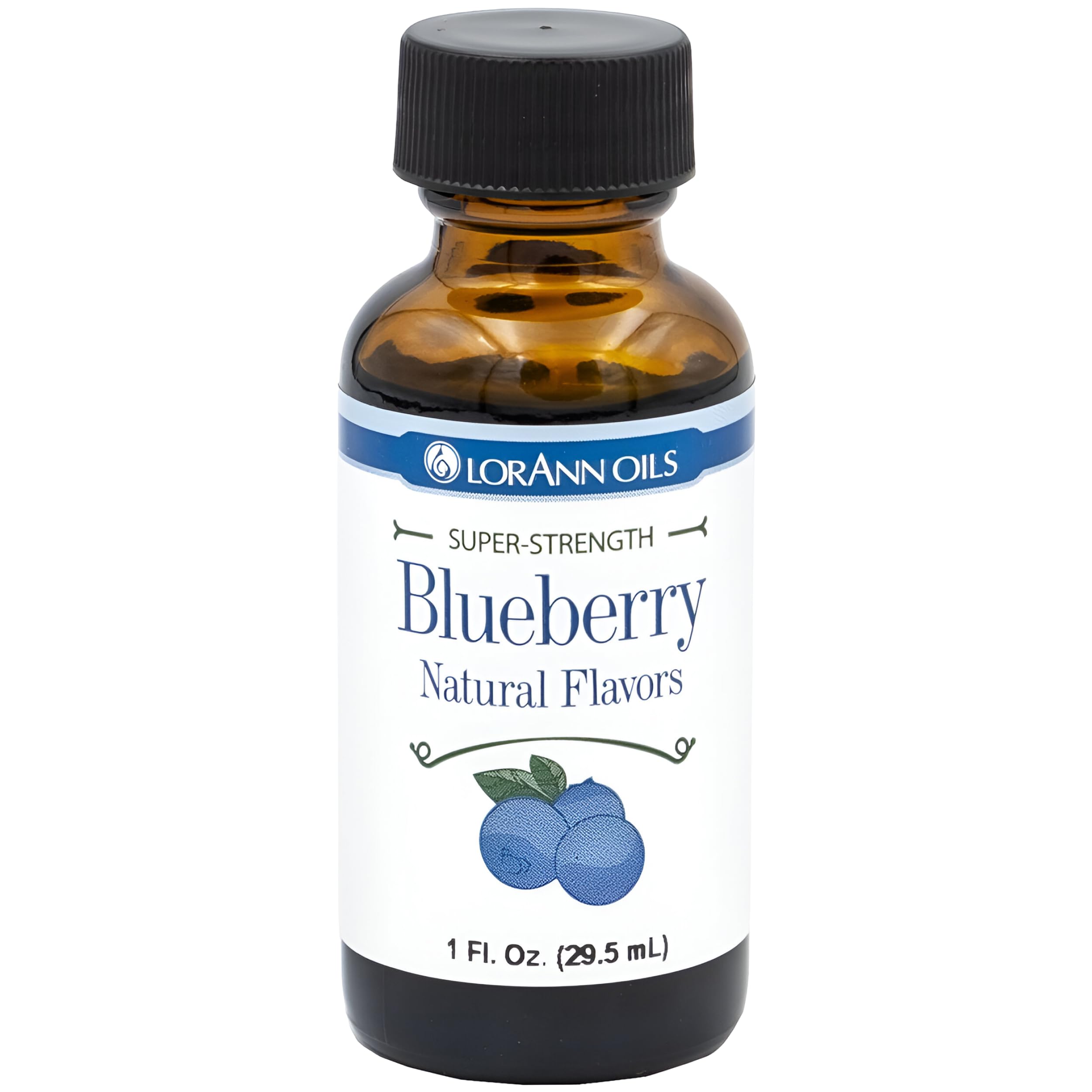 LorAnn Oils Blueberry Super Strength bottle pour delivers bold candy flavor.