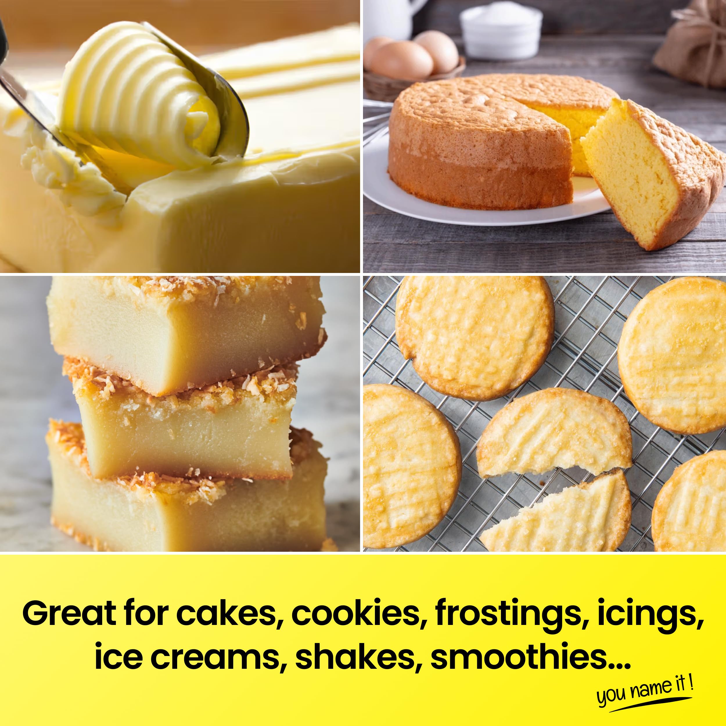 LorAnn Oils Butter Bakery Emulsion packaging highlights BPA-free recyclable bottle.