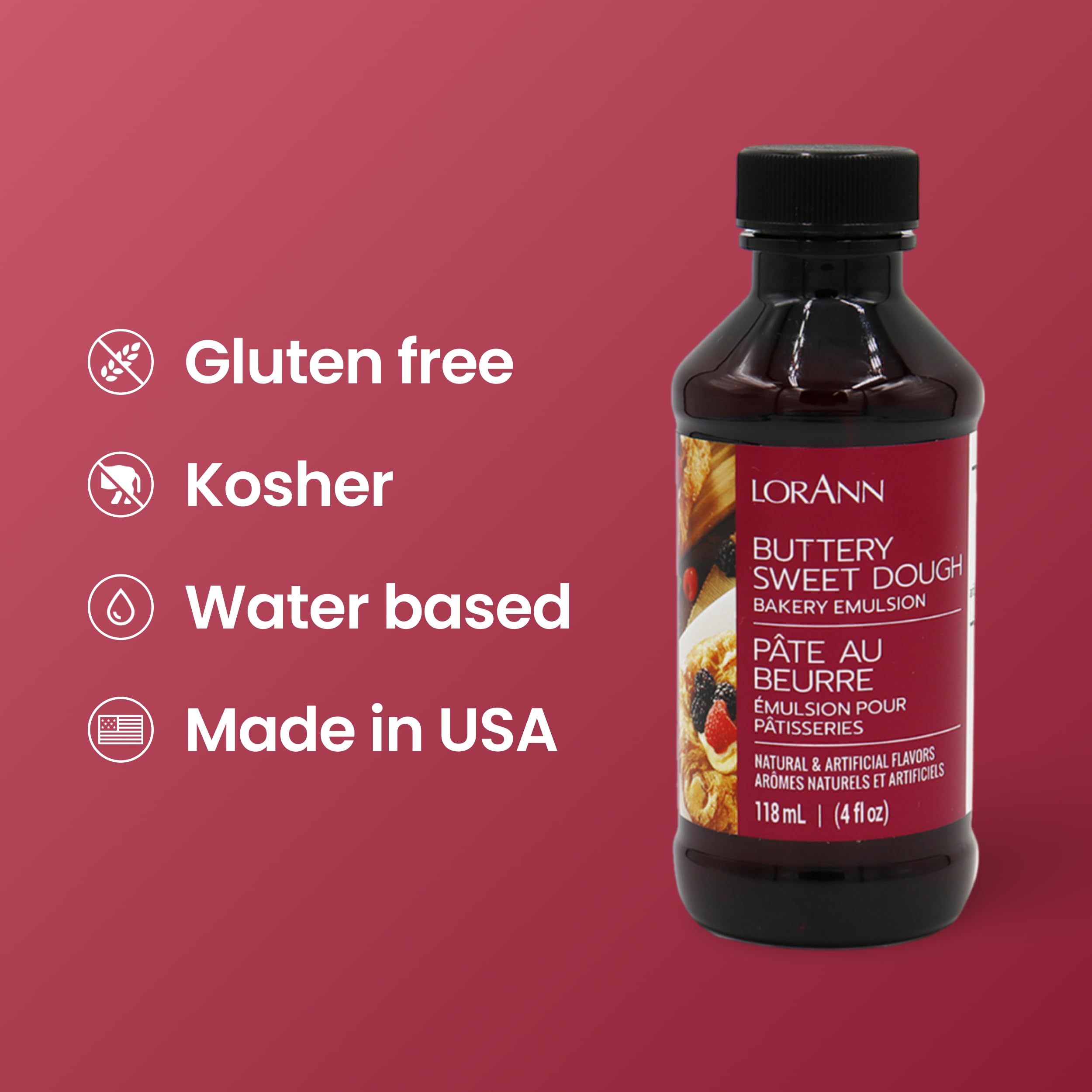 LorAnn Oils Buttery Sweet Dough Emulsion suits keto-friendly dessert recipes.