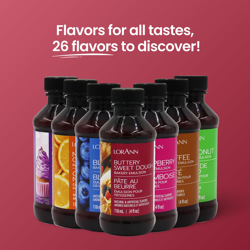 LorAnn Oils Buttery Sweet Dough Emulsion supports gluten-free baking flavor.