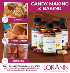LorAnn Oils candy flavoring 1oz bottle enhances gummies and confections.