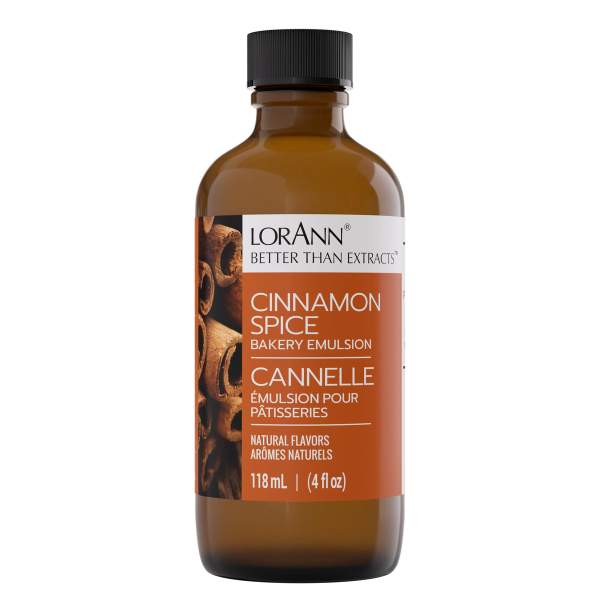 LorAnn Oils Cinnamon Spice Bakery Emulsion 4oz bottle enhances cookies with bakery-grade cinnamon