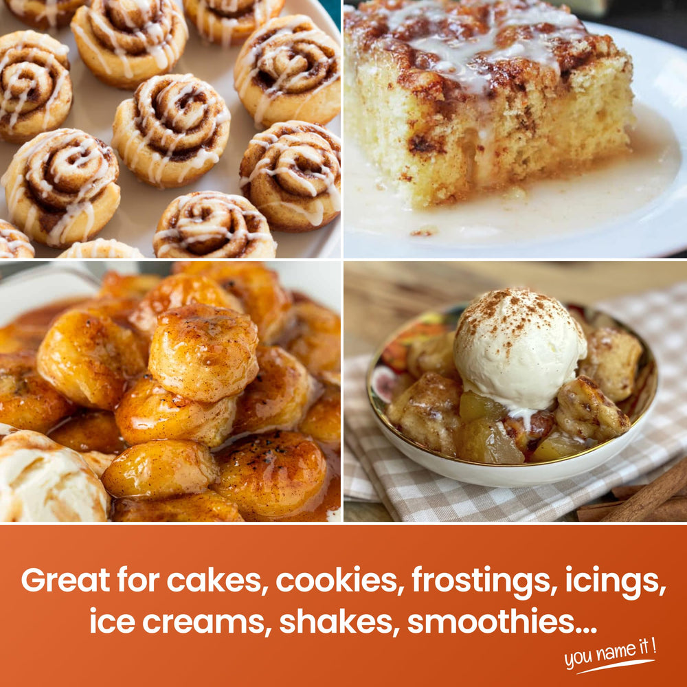 LorAnn Oils Cinnamon Spice Bakery Emulsion on a dessert plate with warm aroma