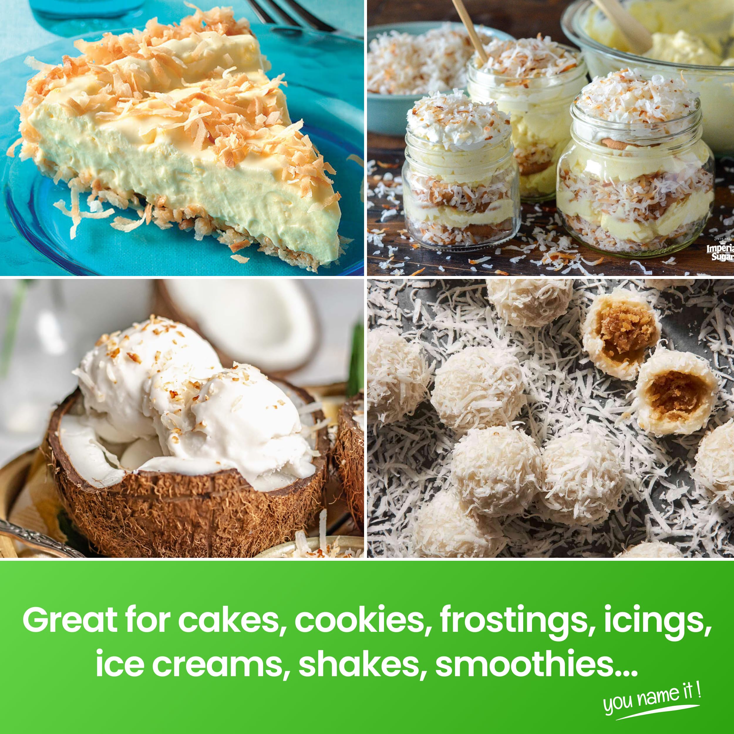 LorAnn Oils Coconut Bakery Emulsion plated dessert, showcasing gluten-free and keto-friendly options.