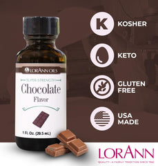 LorAnn Oils gluten-free kosher chocolate flavoring bottle for baking