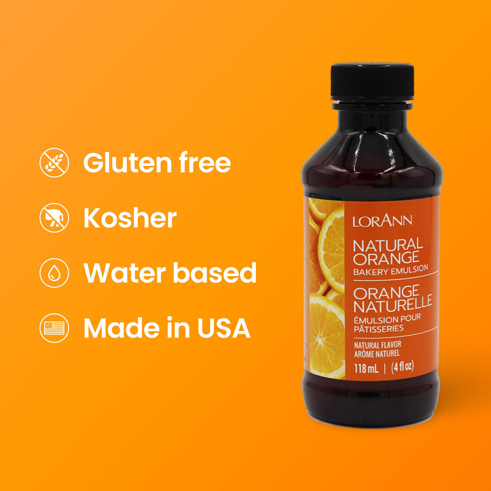LorAnn Oils Orange Bakery Emulsion kitchen setup highlights gluten-free baking versatility