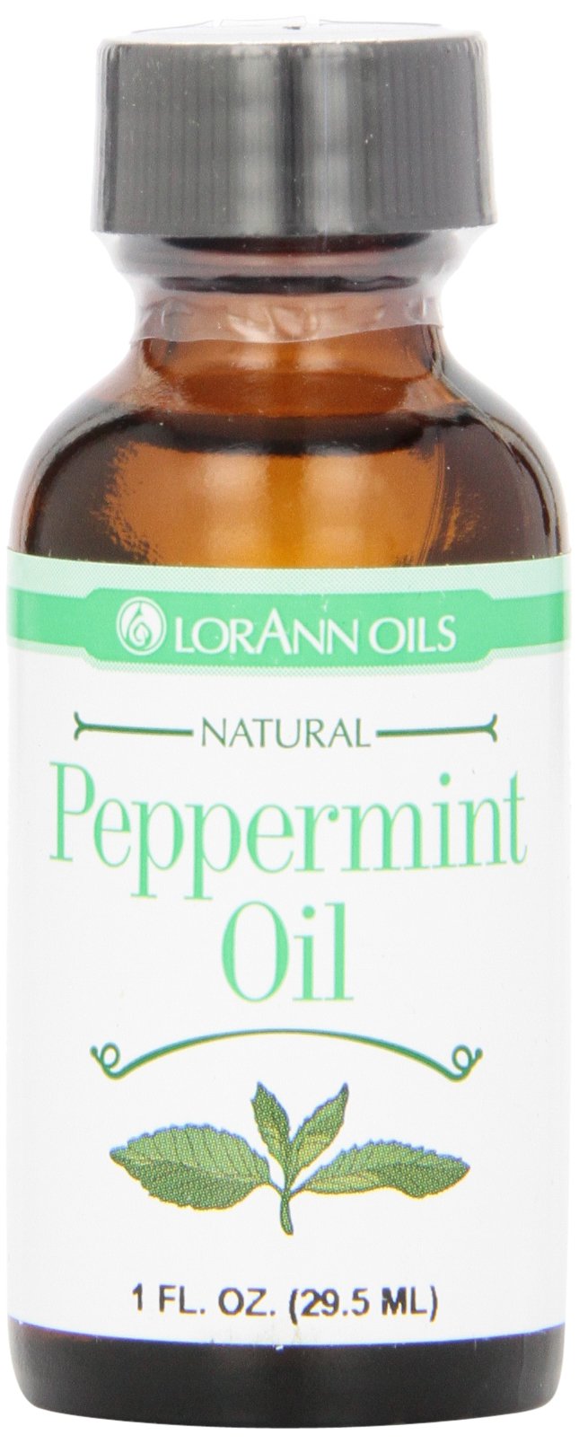 LorAnn Peppermint Oil bottle pour shows potent mint flavor for chocolates.