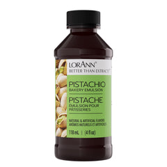 LorAnn Oils Pistachio Bakery Emulsion bottle front showing authentic pistachio aroma for baking