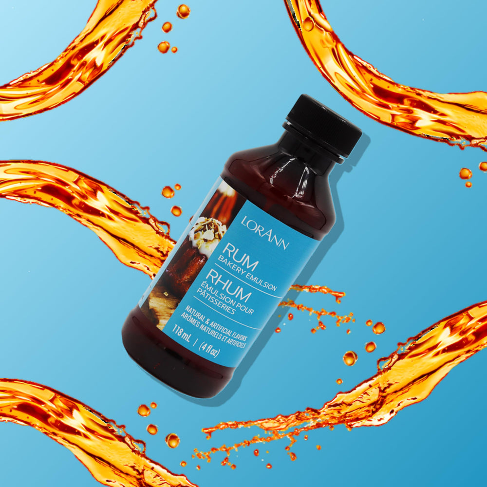 LorAnn Oils Rum Bakery Emulsion elevates cake crumb with subtle rum notes.