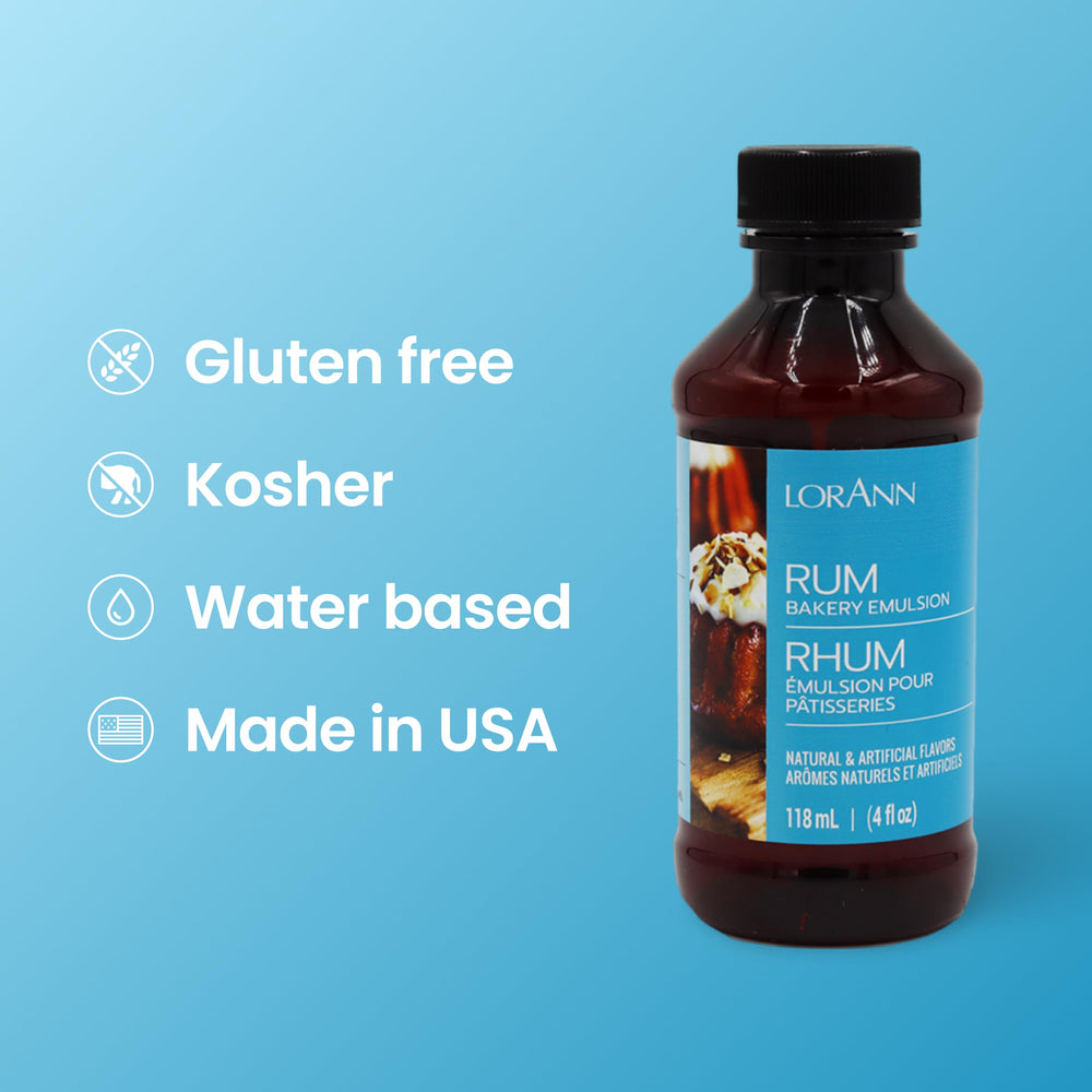 LorAnn Oils Rum Bakery Emulsion keto-friendly treat prep with strong aroma.