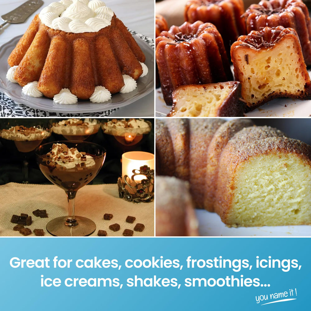 LorAnn Oils Rum Bakery Emulsion kitchen scene highlighting gluten-free baking potential.