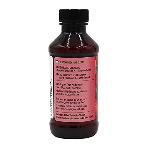 LorAnn Oils Strawberry Bakery Emulsion pouring shot for easy flavoring