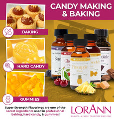LorAnn Oils pineapple gummies close-up highlighting strong tropical flavor