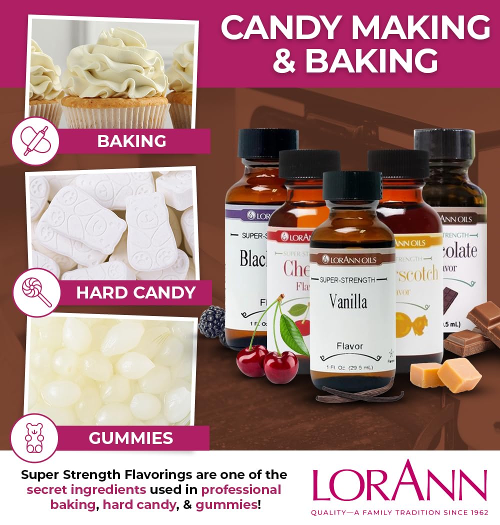 Vanilla flavoring melting with candy base to make hard candy