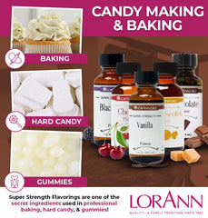 Vanilla flavoring melting with candy base to make hard candy