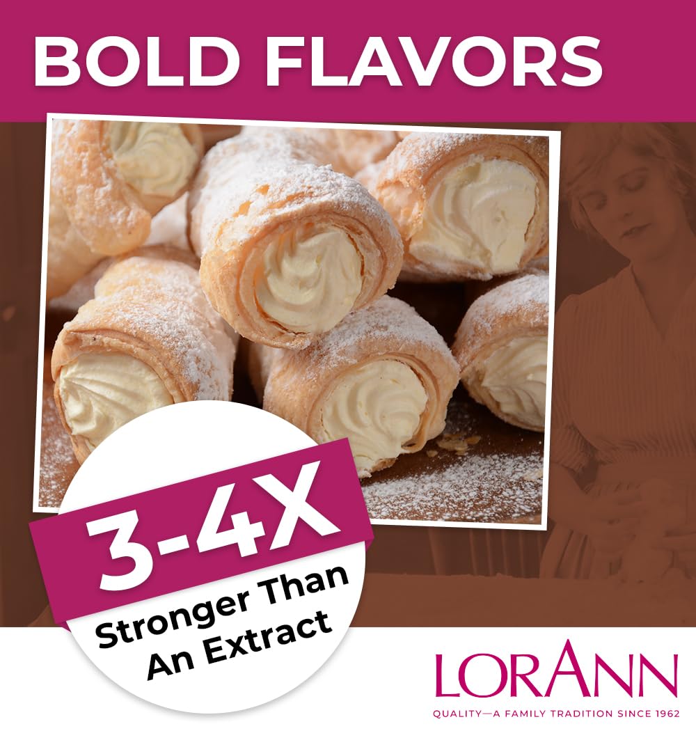LorAnn Oils vanilla flavoring jar being stirred into batter for baked goods