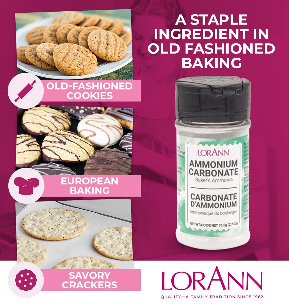 Thin, crispy cookies benefit from LorAnn Oils Ammonia with even dough distribution.
