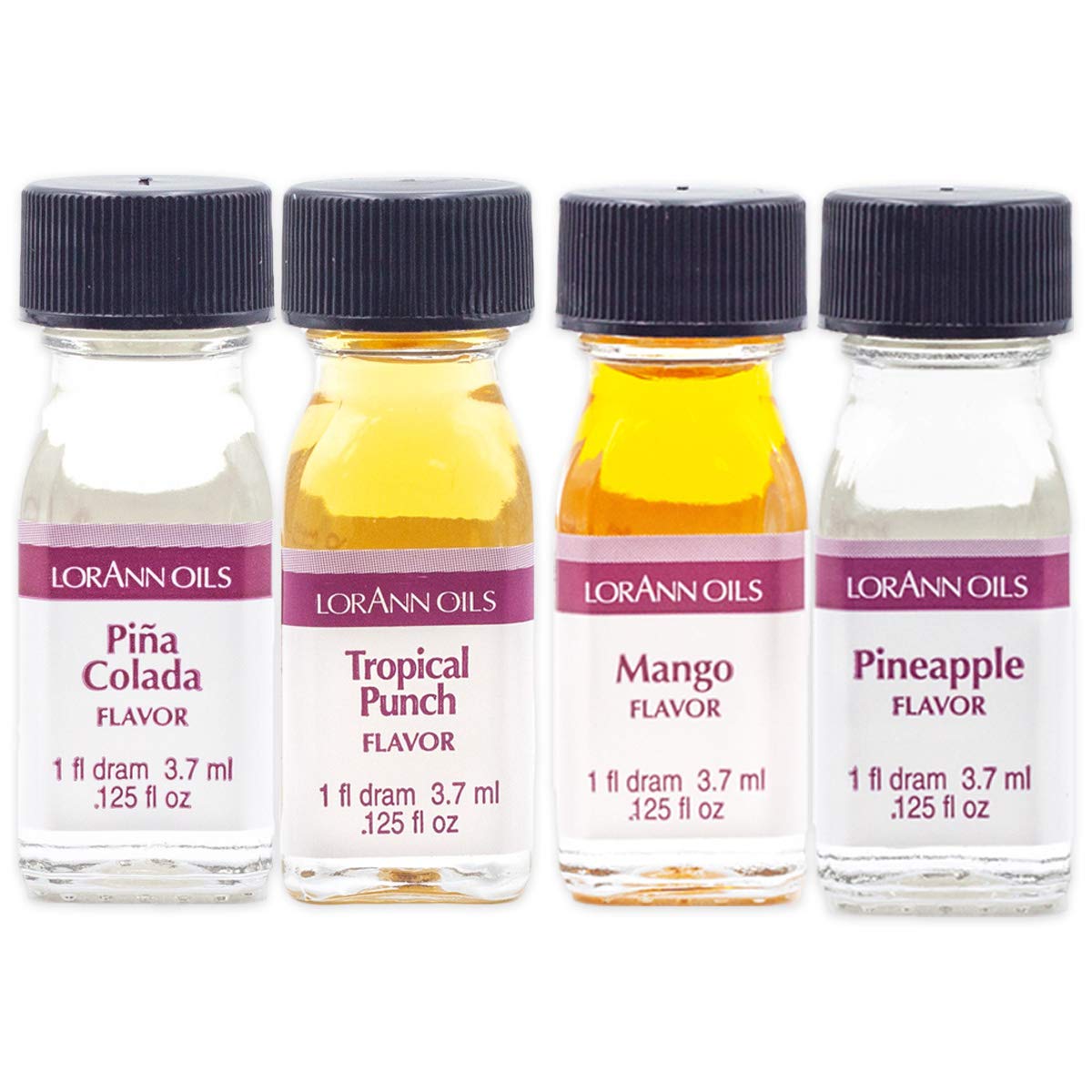 LorAnn Oils tropical punch bottle for vibrant hard candy flavoring.