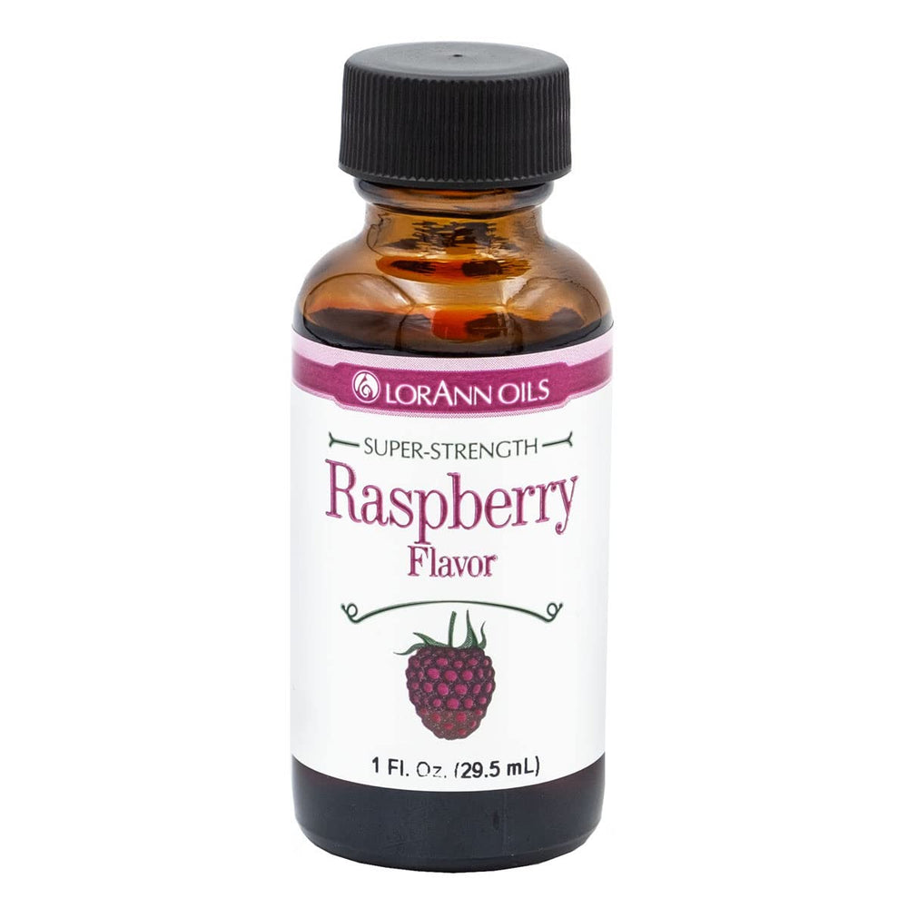 LorAnn Raspberry SS Flavor bottle provides bold raspberry notes for candy and baking.