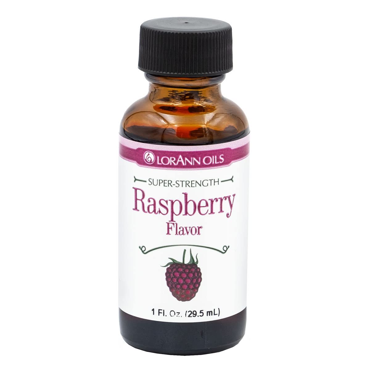 LorAnn Raspberry SS Flavor bottle provides bold raspberry notes for candy and baking.