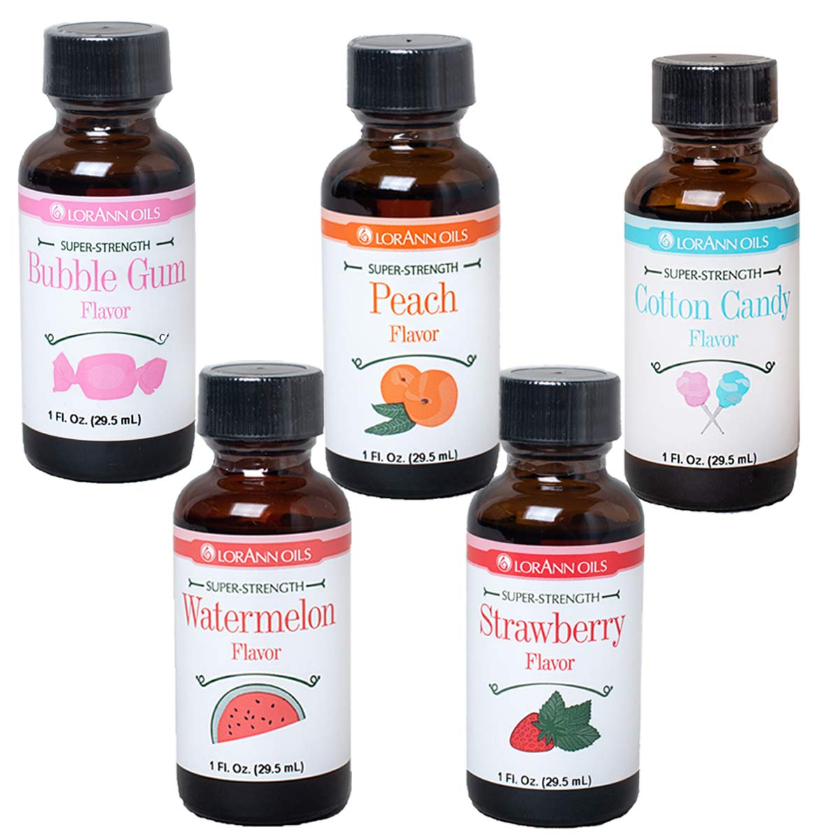 LorAnn Super Strength Variety Pack 2 watermelon 1oz bottle for hard candy flavoring