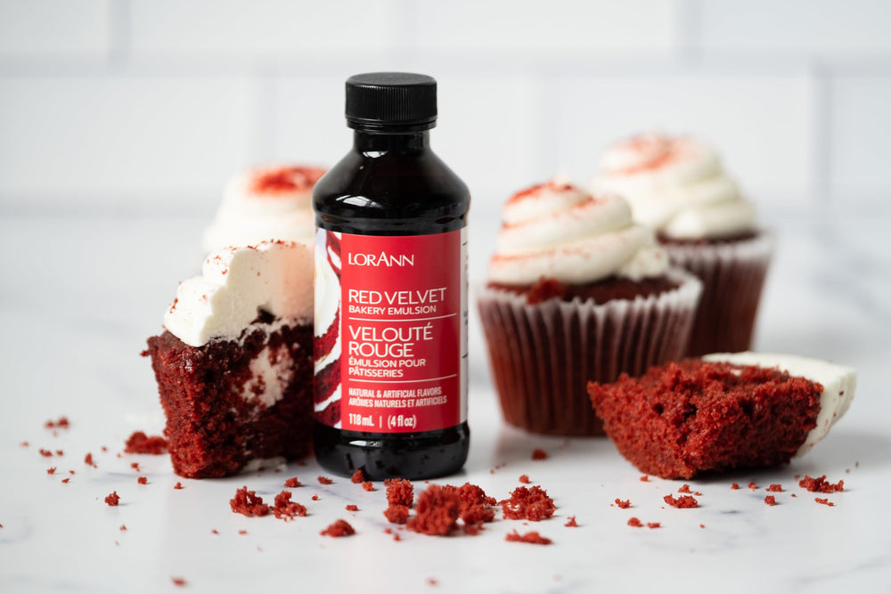 LorAnn Oils Variety Bakery Emulsion packaging setup shows sustainable USA-made quality