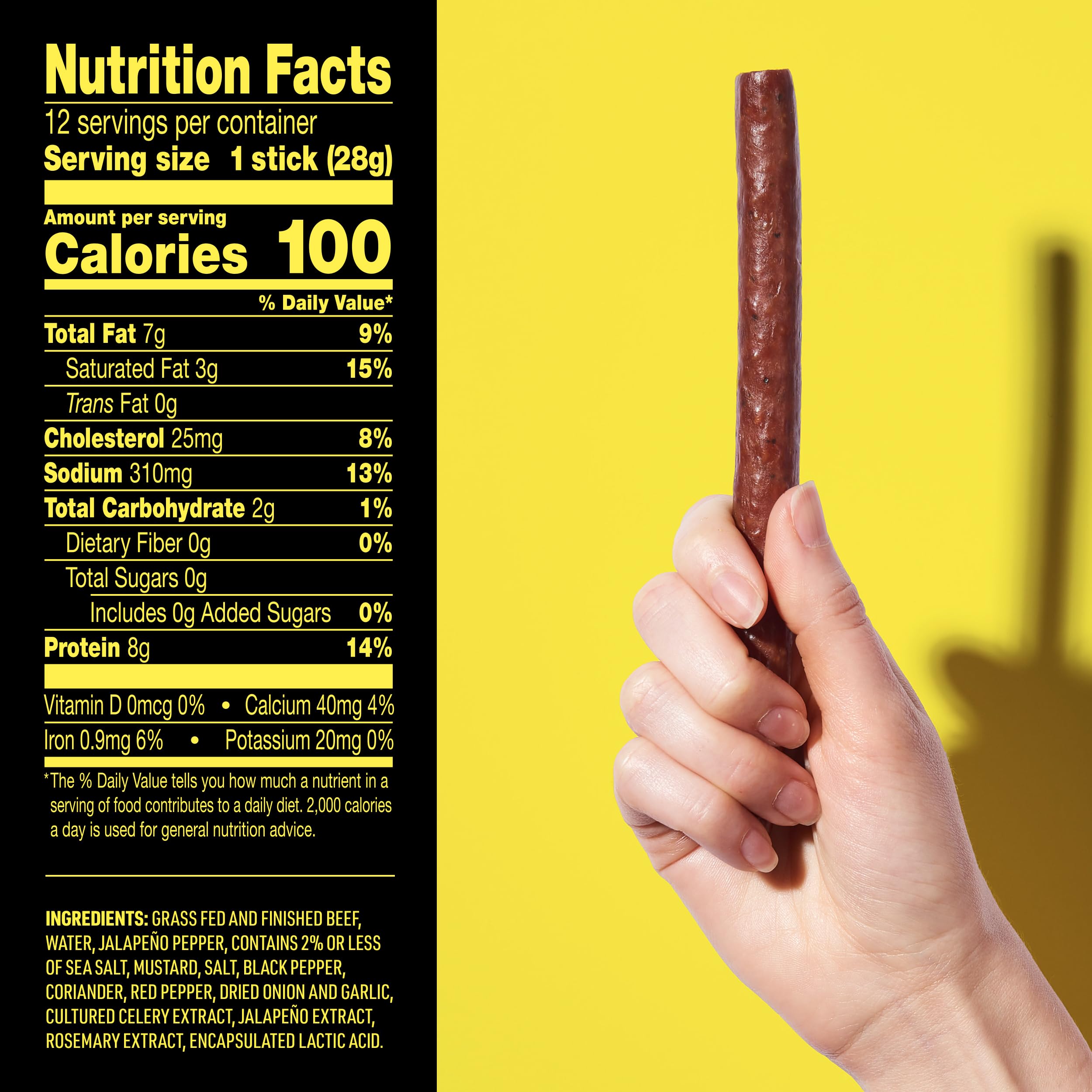 Lorissa's Kitchen grass-fed beef close-up showcasing quality ingredients and high-protein snack benefits.