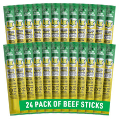 Lorissa's Kitchen Heat Seeker Jalapeño Beef Stick 24-pack, protein-rich ready-to-eat snack.