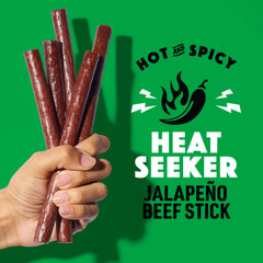 A bite of Heat Seeker by Lorissa's Kitchen shows real jalapeños and smoky spices.