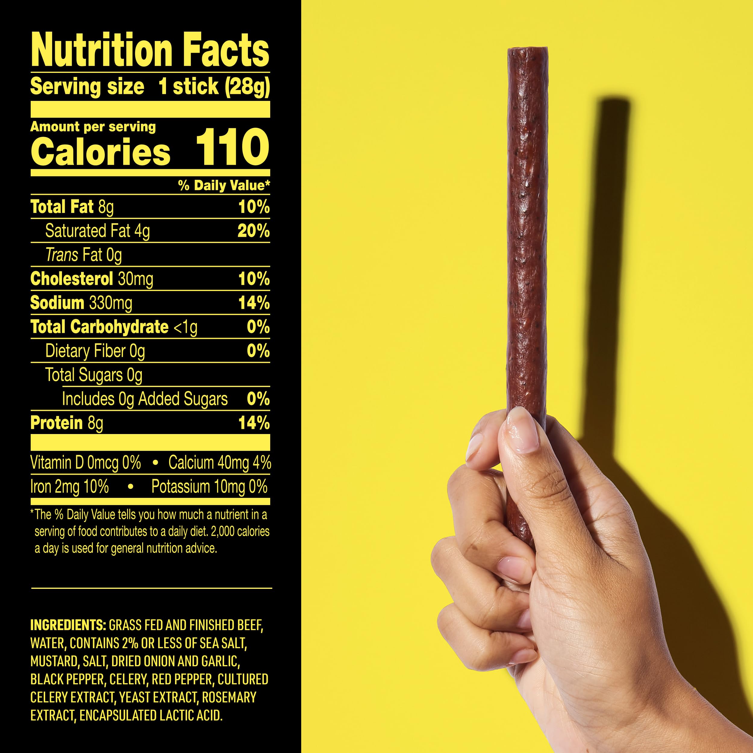 Lorissa's Kitchen Smoke Show beef stick closeup showing tender texture and robust flavor.