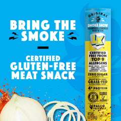 Individually wrapped Lorissa's Kitchen Smoke Show Original mini sticks for travel
