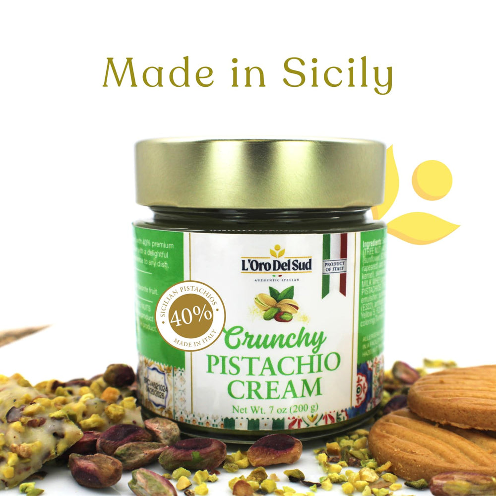 L'Oro Del Sud creamy texture with nut pieces suits desserts and toppings.