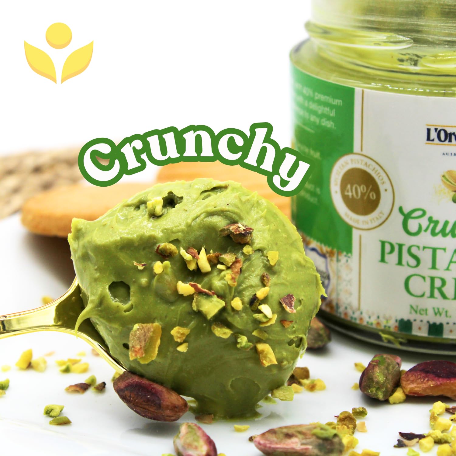 L'Oro Del Sud gift-ready pistachio cream is ideal for gifting.