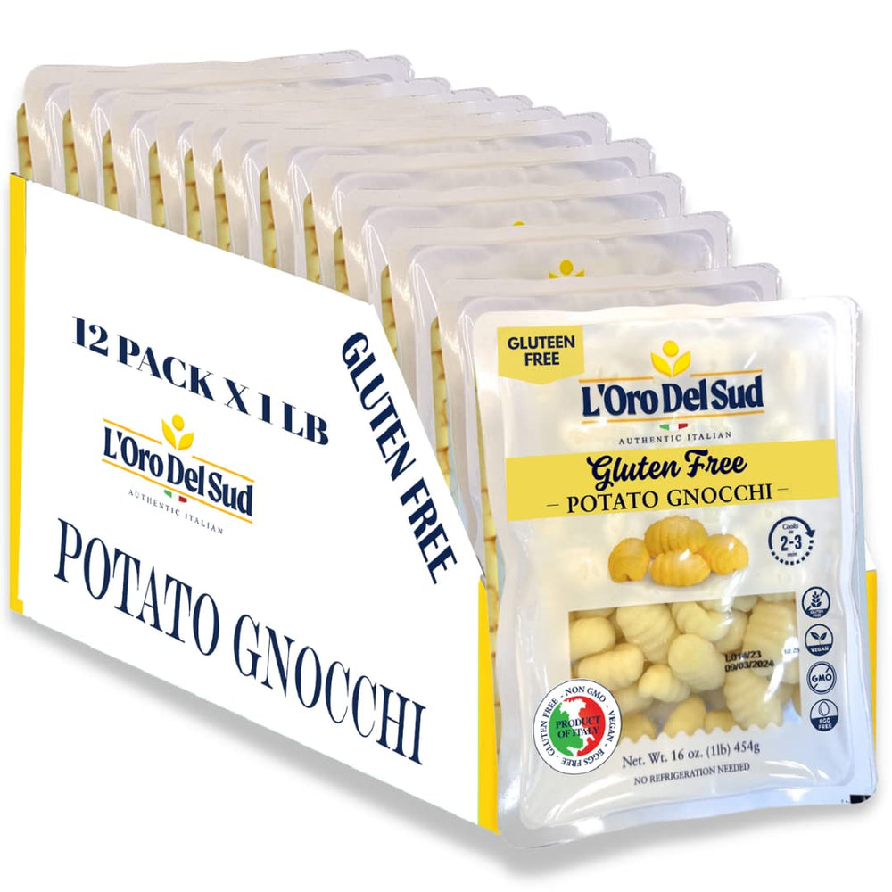 L'Oro Del Sud gluten-free gnocchi uncooked pack ready for quick meal prep