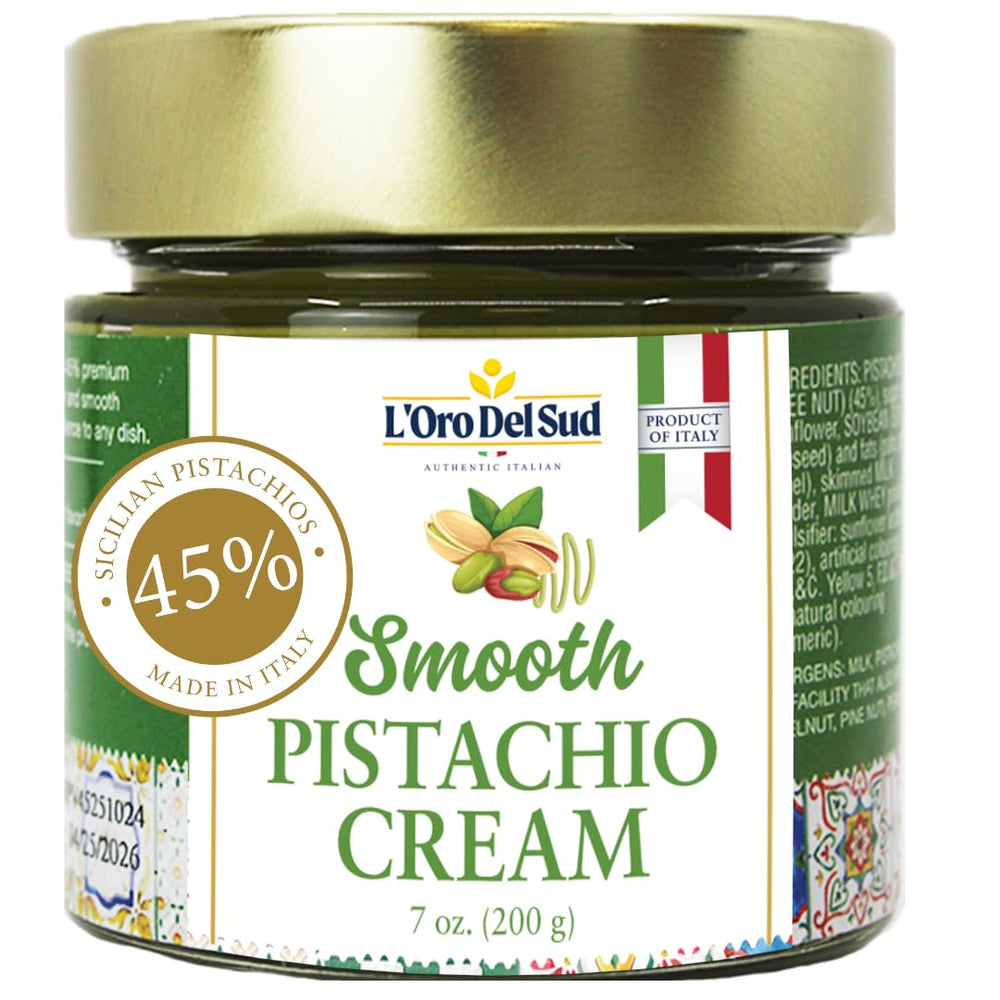 L'Oro Del Sud pistachio cream jar, smooth spread for bread