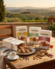 Close-up of cranberries in L'Oro Del Sud cantuccini ingredients