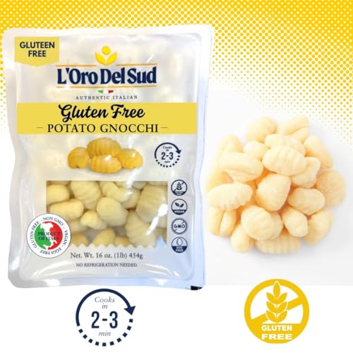Italian-made gnocchi plate with sauce, emphasizing authentic flavors.