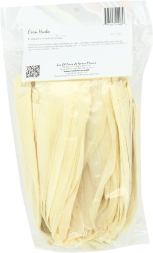 Los Chileros corn husks in use for tamales