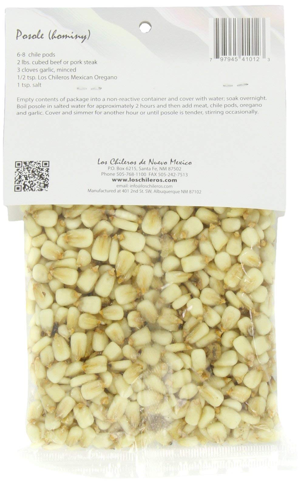 Los Chileros Posole white corn dry kernels ideal for soaking